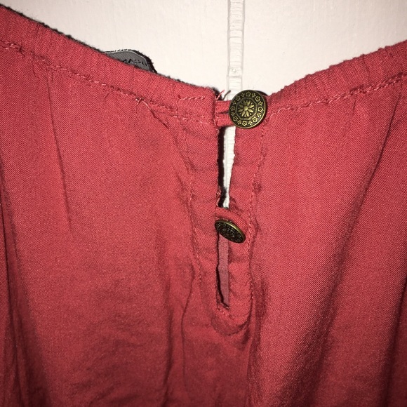 American Eagle Petite Embroidered Coral Mini Dress - Picture 5 of 6